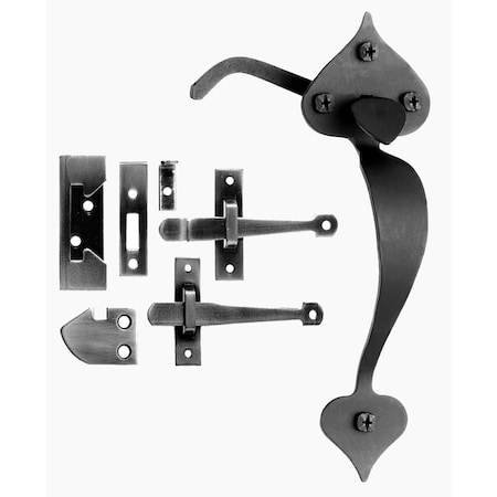 Acorn Mfg Acorn Matte Black Forged Iron Rim Latch AT8BR